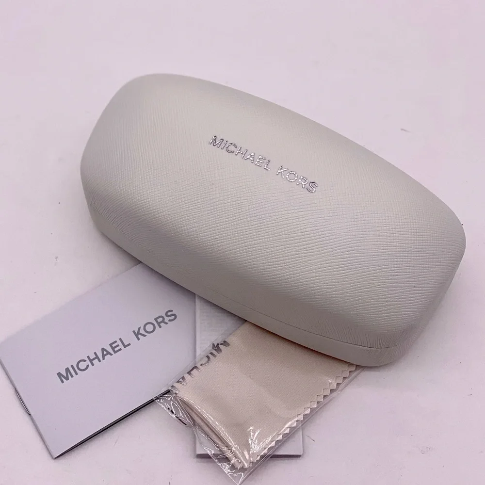 Michael Kors Oversized Sunglasses Case Hard Clam Shell White